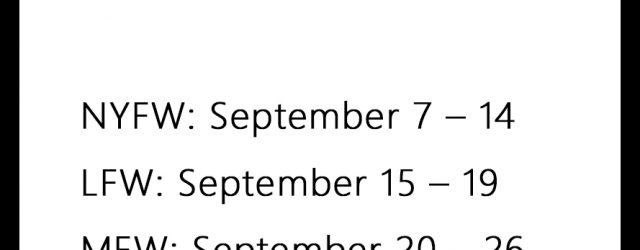 The Fashion Weeks September 2017 - The Fashion Folks