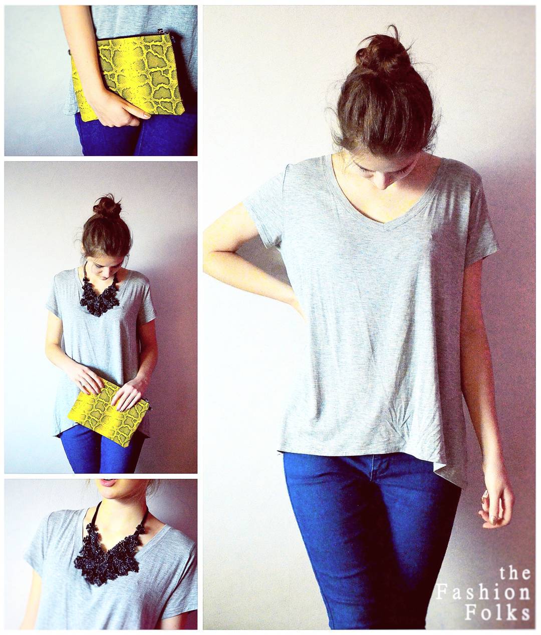 Tips on how to take casual to fashionable? Link in bio #fashion #outfit #tips #style #inspiration #styling #howto #tee #clutch #thefashionfolks #tff