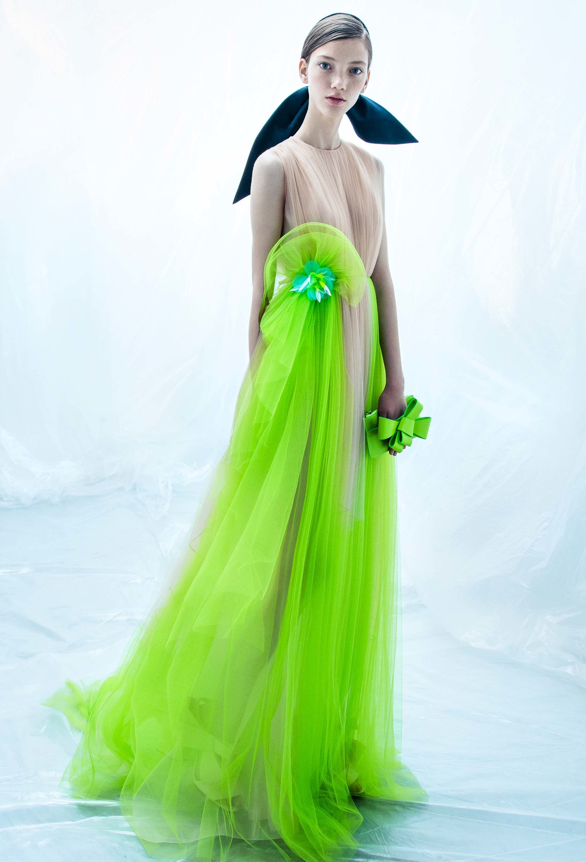 Delpozo dress resort collection lime green dress